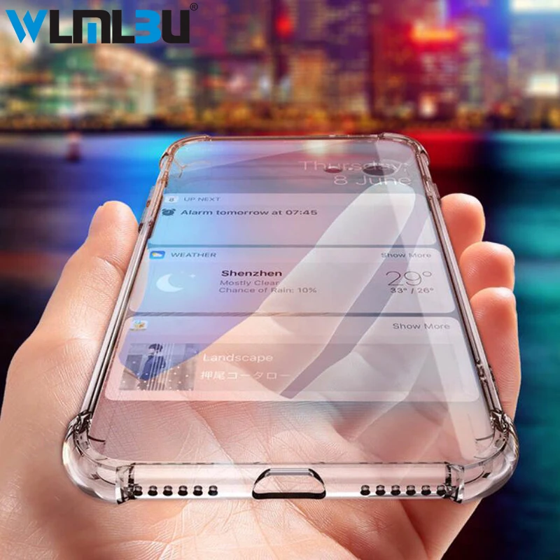 سوبر للصدمات واضح لينة حقيبة لهاتف أي فون X 6 s 6 S 7 8 زائد 6 زائد 6 SPlus 7 زائد 8 زائد السيليكون الفاخرة الغطاء الخلفي للهاتف الخلوي