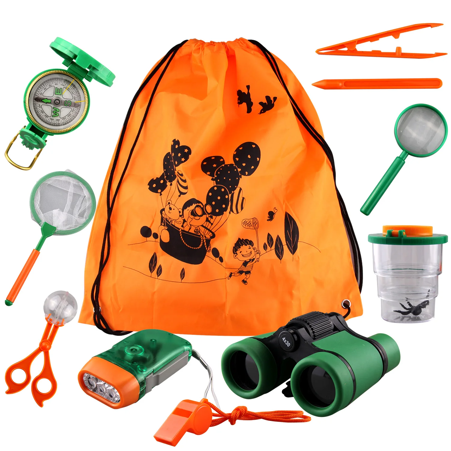

10PCS Kids Children Outdoor Exploration Insect Catching Viewer Educational Toys Set for Camping Hiking Adventure School Project