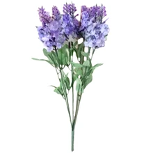 Цельнокроеное платье 10 головок Искусственные цветы лаванды шелк тканевый букет симулированные искусственные цветы для свадьбы дома и сада декор
