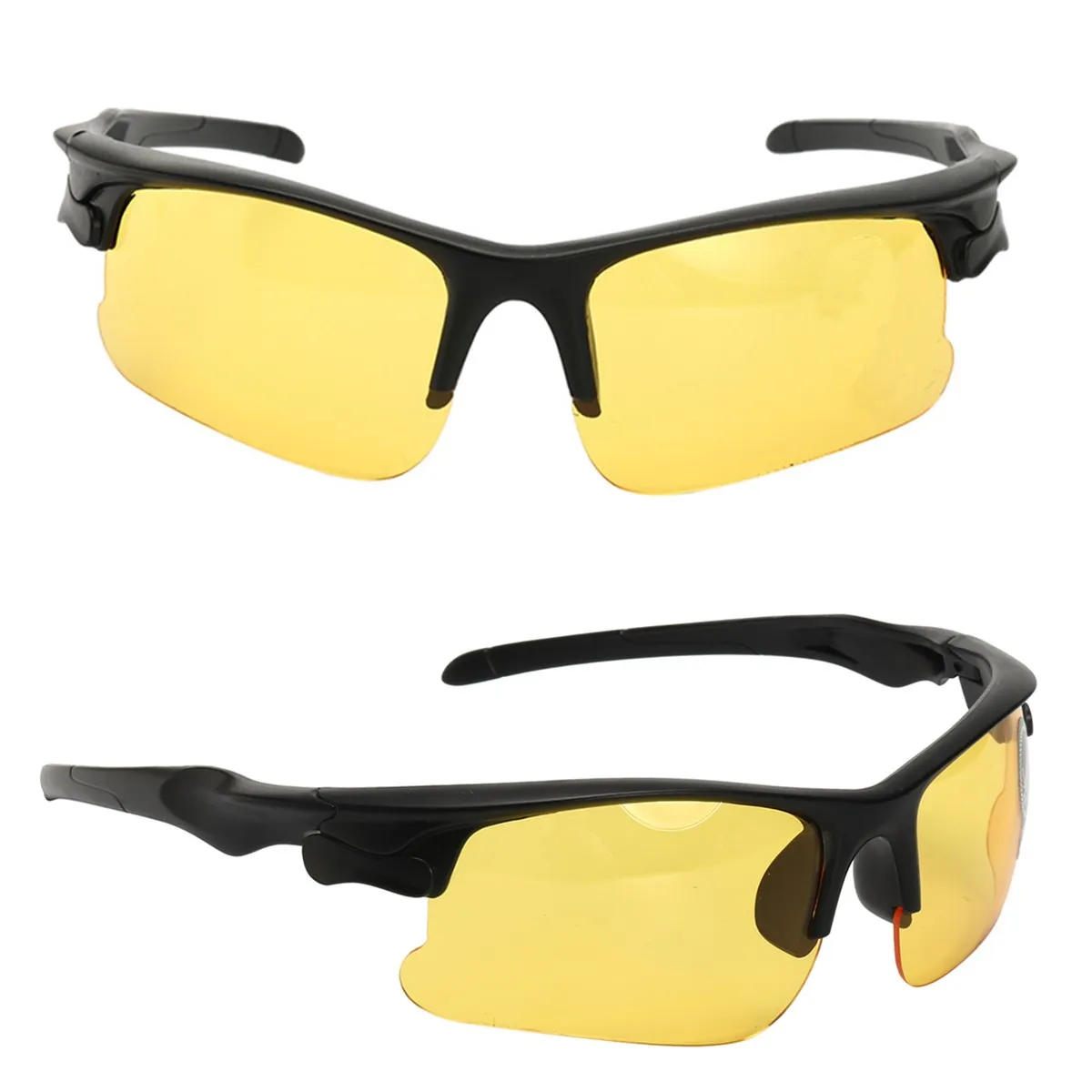 Очки ночного видения для вождения HD, антибликовые желтые солнцезащитные очки, металлические очки для ночного видения, поляризованные очки для вождения автомобиля
