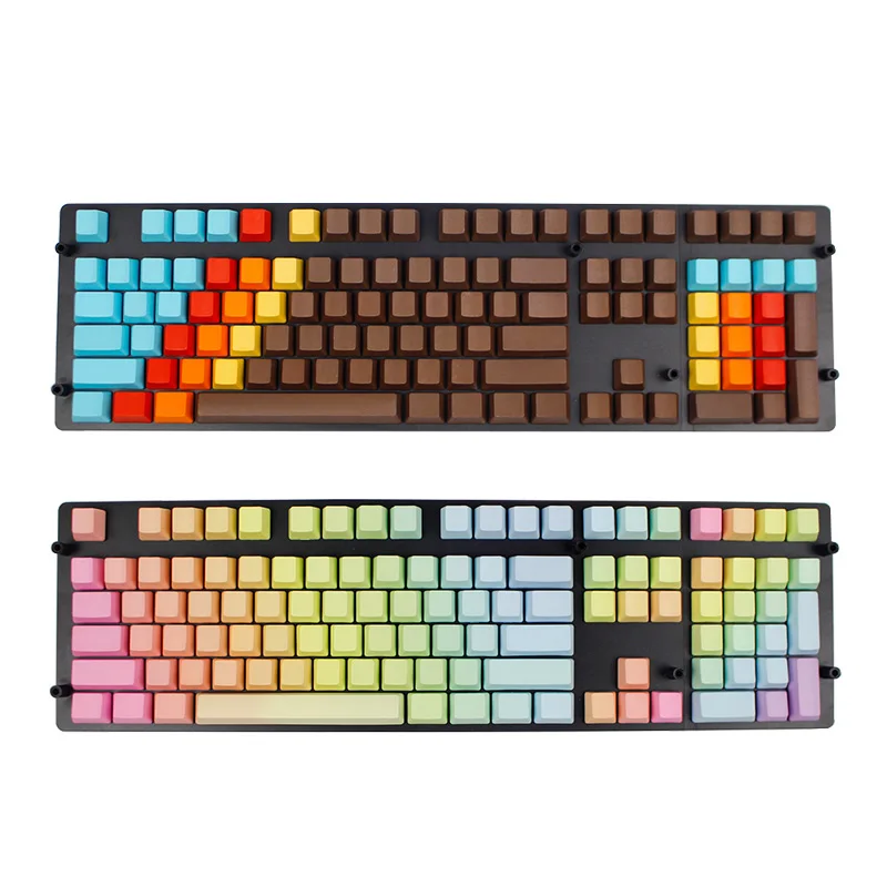 108 ключ PBT OEM профиль Радуга/1976 пустые колпачки для MX переключатели механическая
