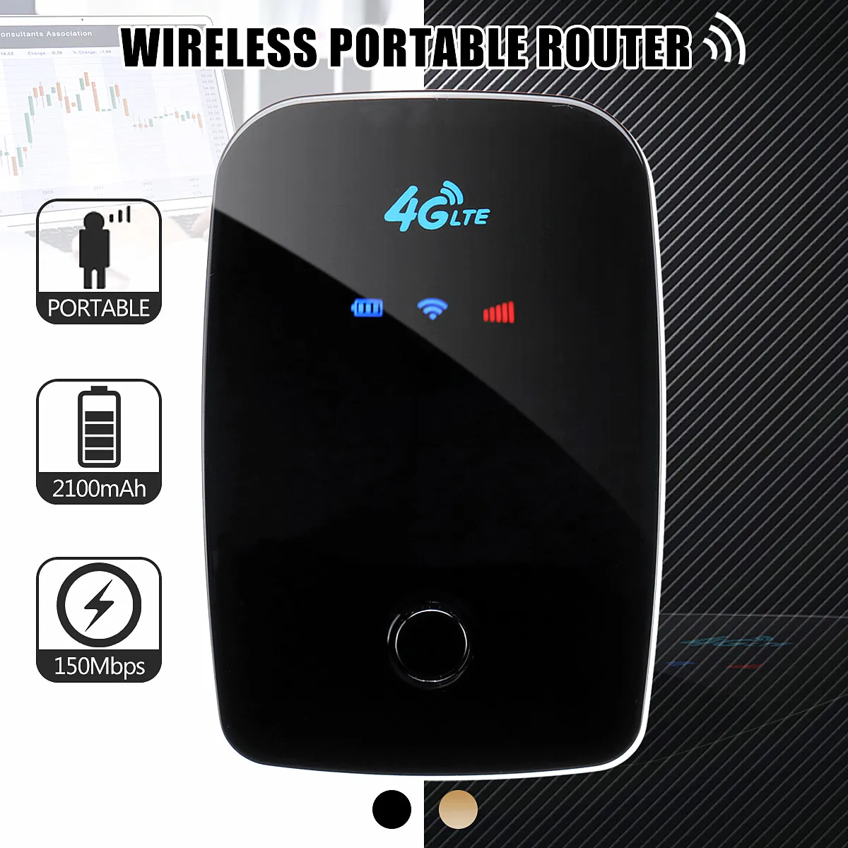 

Portable 4G LTE Mobile WiFi Wireless Pockets Secure Hotspot Router SIM Card Slot Wifi Router Wifi Repeater
