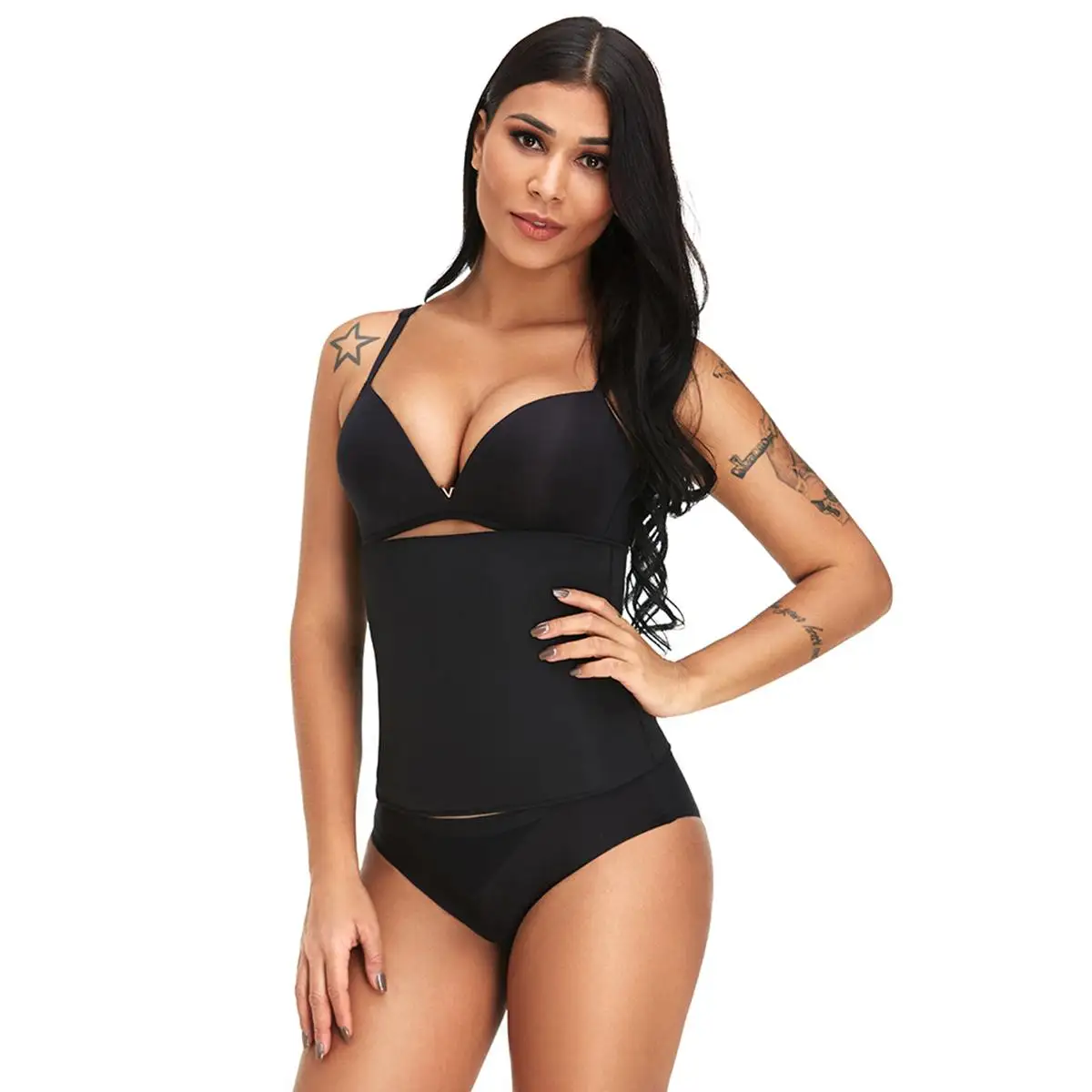 

Black Saftey Waist Cinchers Women Slimming Body Shaper Girdle Firm Control Waist Support Trainer Corsets Bending Comfort Belt