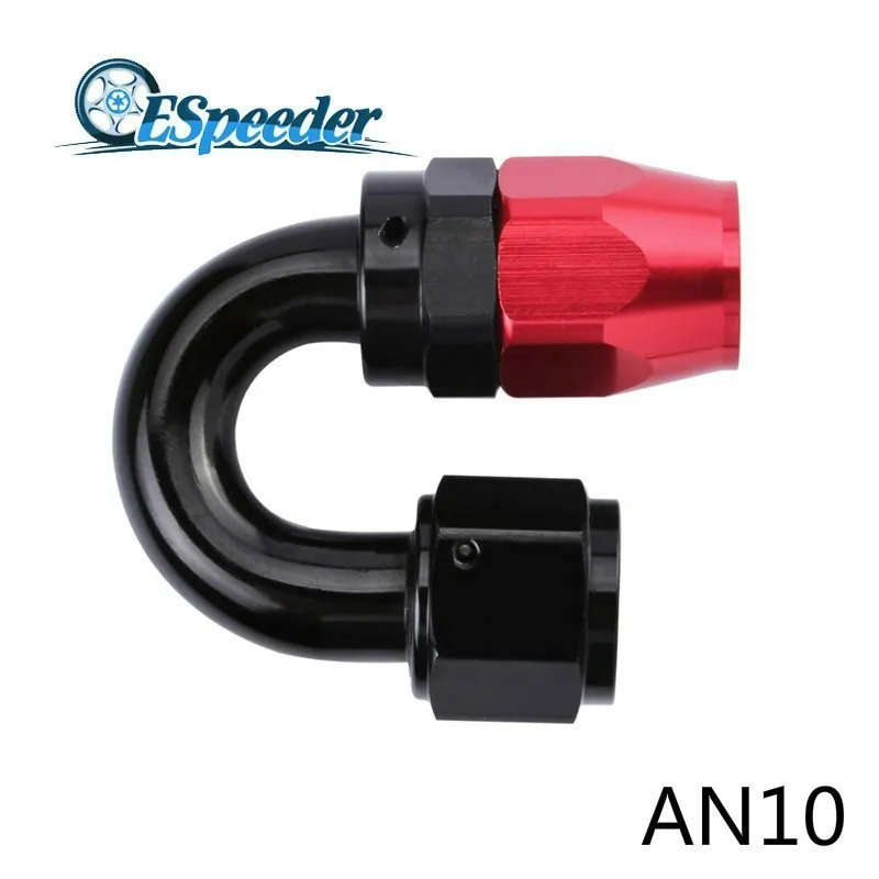 

ESPEEDER Universal AN10 Swivel Hose End Oil Cooler Hose End Aluminum Fuel Adapter 0 45 90 180 Degree Oil Fuel Line Fitting