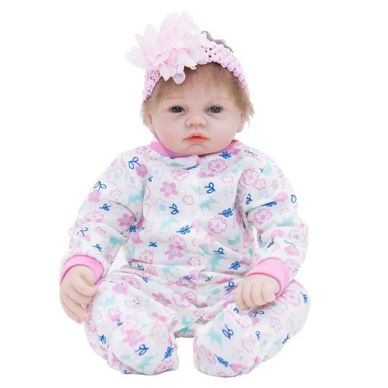 

22 Inch Simulation Baby Rebirth Doll Toy Brand New Handmade Silicone Rebirth Baby Cute Realistic Baby Comfort Toy With Pacifier