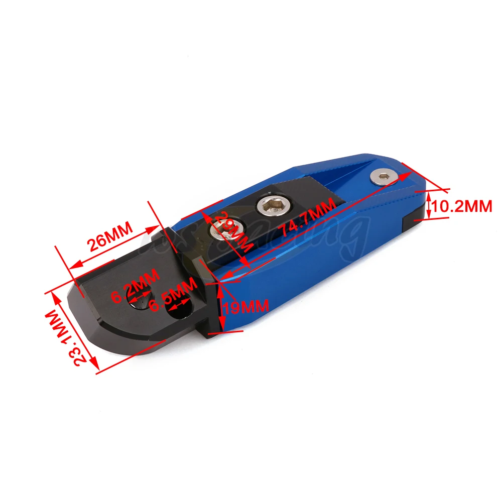 Синяя подставка для ног мотоцикла задние опоры педали Yamaha YZF R1 R6 MT07 MT09 XJ6 FZ1 FZ6 MT 07 09