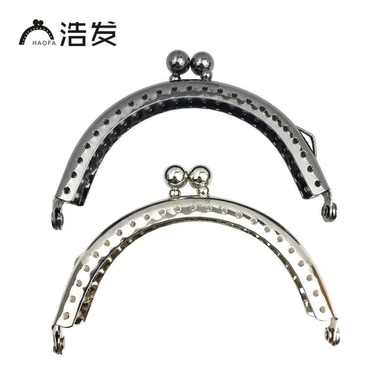 HAOFA 8.5cm Accessories for Bags Semicircle Smooth Metal Coin Purse Frame Kiss Clasp Water Droplet Handle | Багаж и сумки