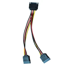 6in SATA power Y Splitter Cable Adapter-M/F(кабель питания) Простота в использовании и установке позволяет подключать два SATA диска к одному