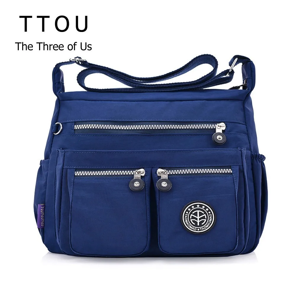 TTOU النساء حقيبة ساع للنساء للماء حقيبة يد من النايلون الإناث حقيبة كتف السيدات Crossbody أكياس بولسا Sac