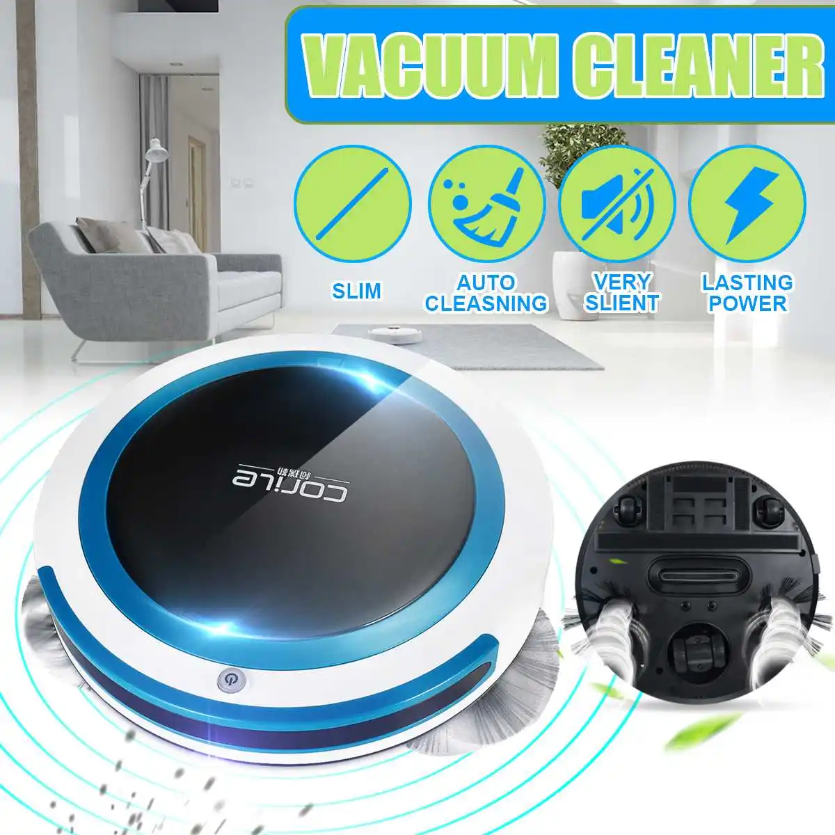 

Vacuum Cleaner Robot Portable USB Charging Intelligent Home Automatic Sweeping Dust Smart Brush Floor Hair Vacuum Cleaners