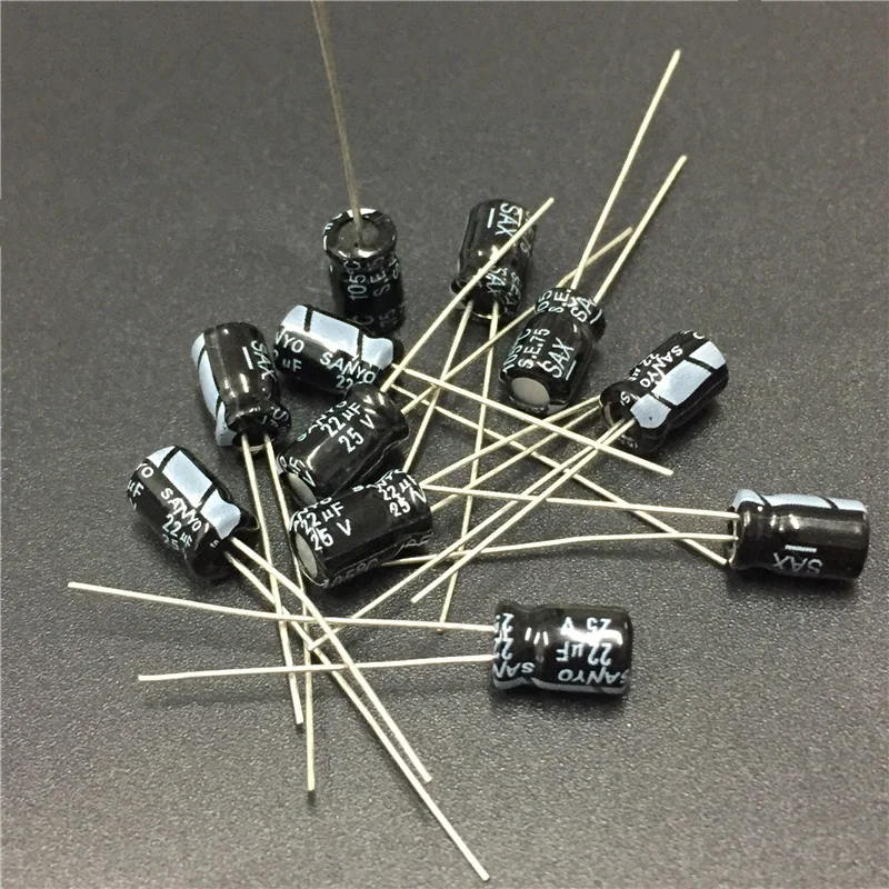 100PCS 10uF 25V Aluminum Radial Electrolytic Capacitor 4X5MM