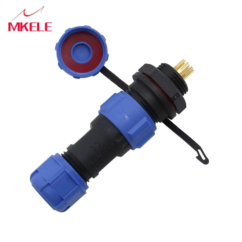 SP13-9P, Geen Behoefte Lassen, Waterdichte Panel Connector Stopcontact, IP68,250 V Sockets LED Connectors