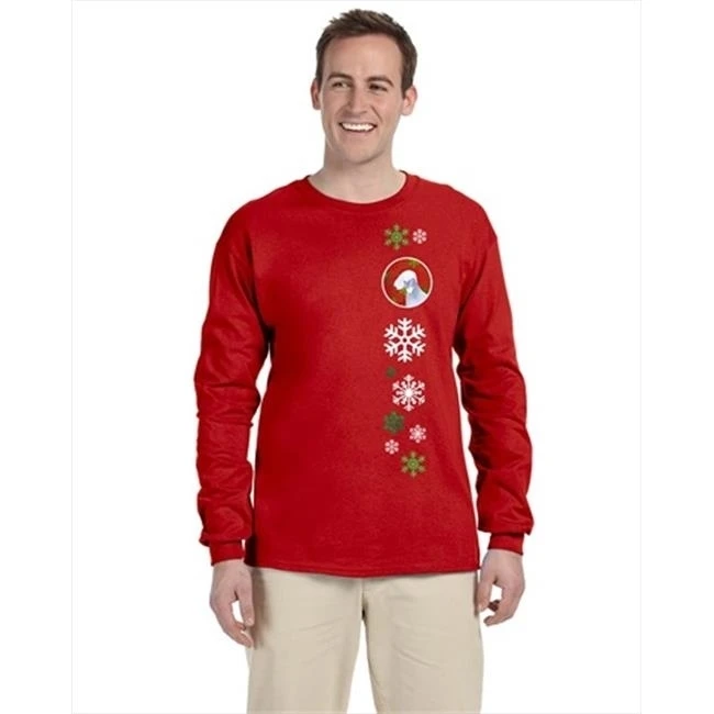 Каролинские сокровища SS4690-LS-RED-2XL Бедлингтон терьер красные снежинки с длинным