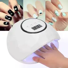 ПРОФЕССИОНАЛЬНЫЙ сушилка для дизайна ногтей, светодиодный цифровой дисплей, Интеллектуальный синхронный Гель-лак для отверждения маникюра, двойной светильник, лампа для ногтей