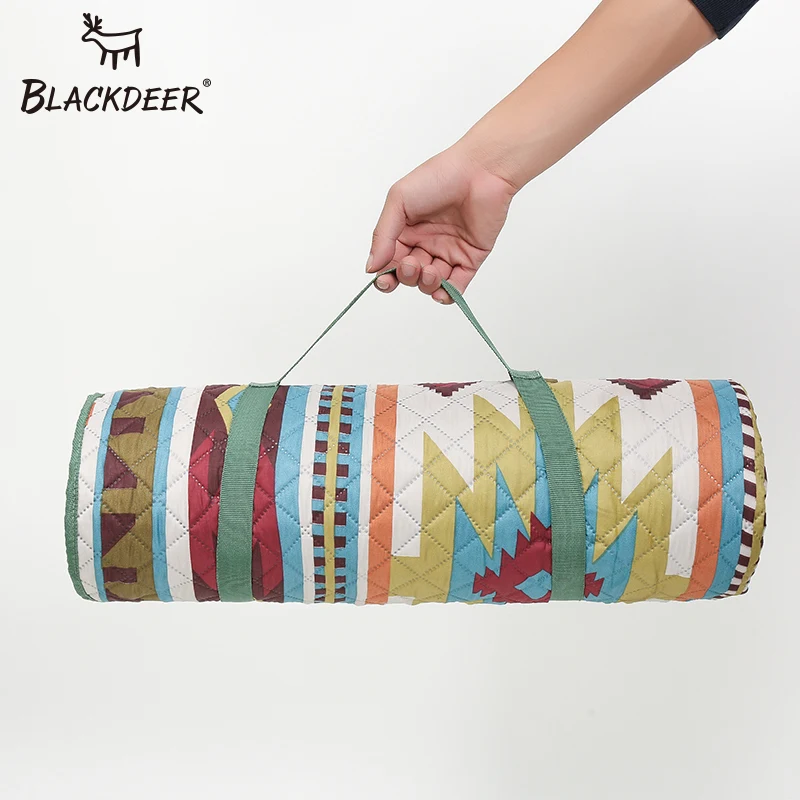 Blackdeer esteira de acampamento para a família nação estilo impresso engrossar à prova dwaterproof água piquenique praia criança jogar primavera máquina lavável