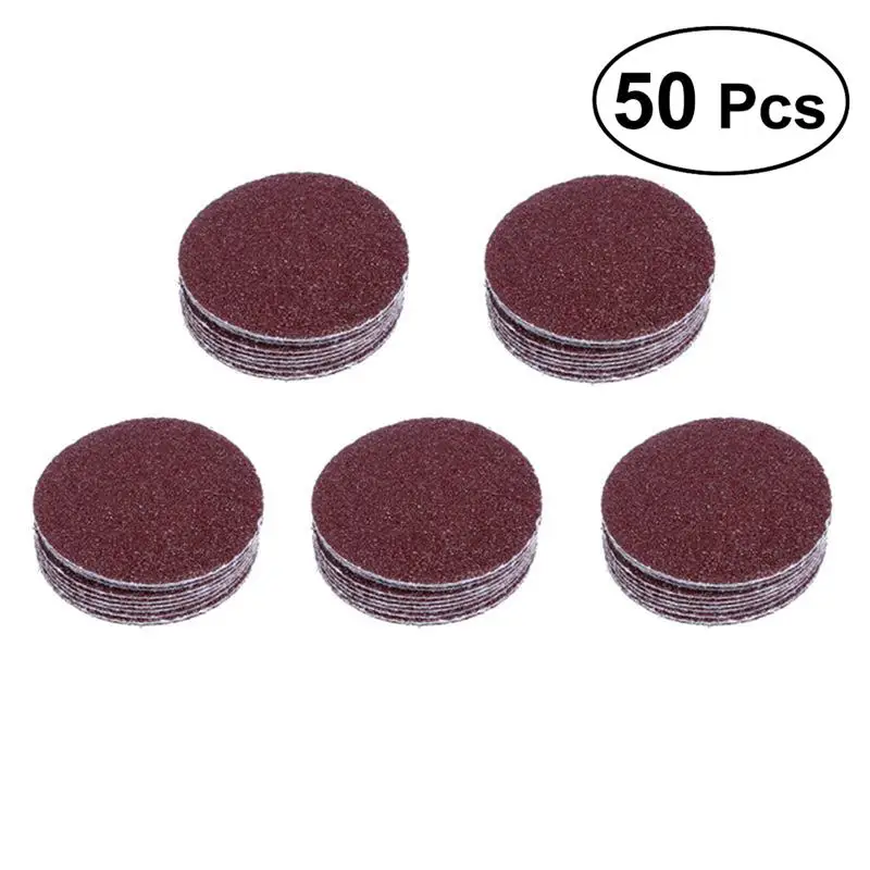 

50PCS 2 Inch Round Sanding Discs Sandpaper Circular Pads With Backer Plate