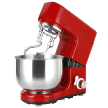 Миксер GEMLUX GL-SM777R(мощность 1200Вт, 6 скоростей, 3 мешалки двойной крюк, плоский битер, цельномет.венчик