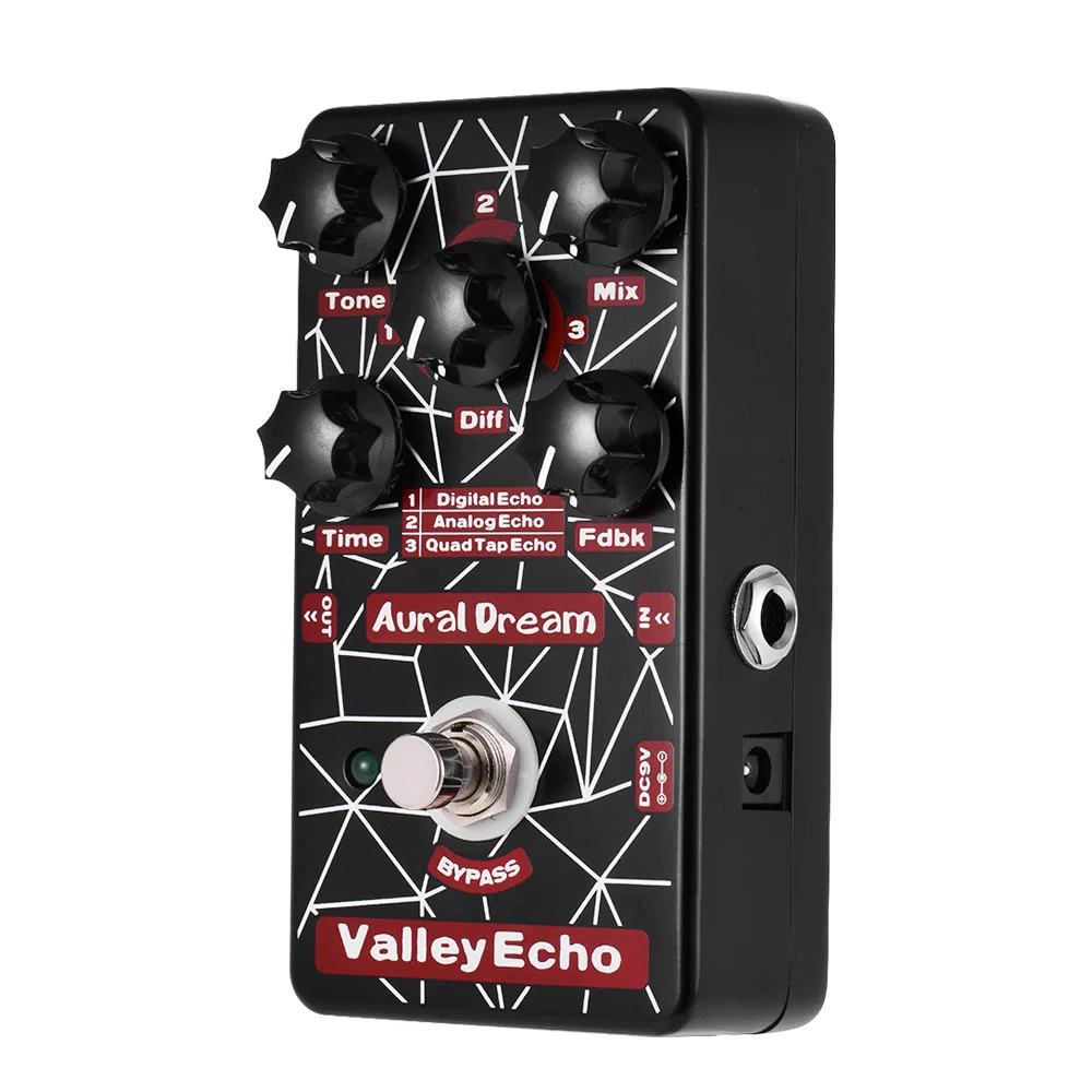 Valley Echo гитары педаль эффектов 3 режима алюминий сплав в виде ракушки True Bypass