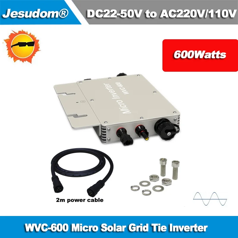 600 Вт Солнечный инвертор WVC-600W микро сетка на инверторе вход DC22V-50V к AC80~ 160 в, 50/60 инвертор для солнечной батареи с IP65