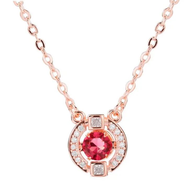 

Hip-hop Crystal Pendant Round Necklace Classic Titanic Ocean Crystal Zircon Diamante Pendant Necklace Rhinestone Lover Gift 2019