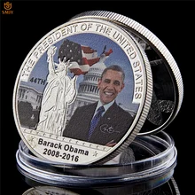 Американская история Первый Африканский американский президент черный Обама посеребренный мир великие люди металлические коллекционные монеты подарки