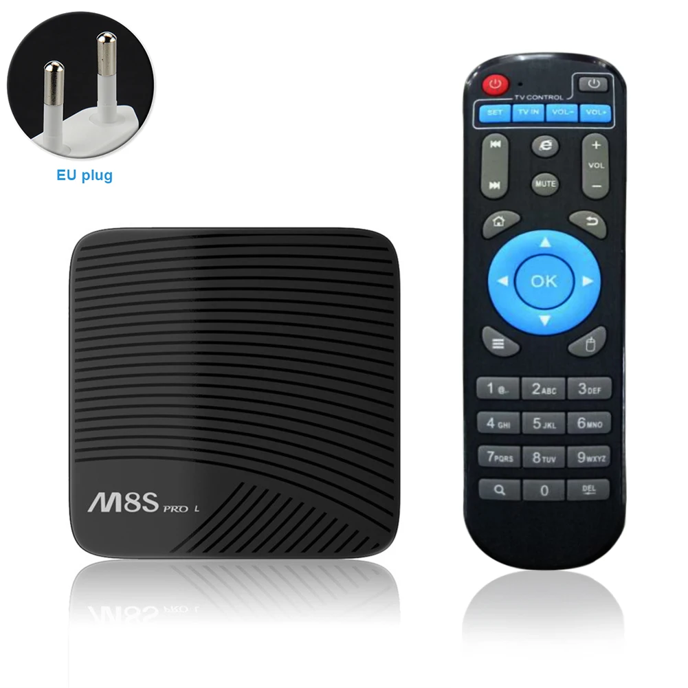 

M8S PRO L 4K Media Player HDMI Android 7.1 Bluetooth Remote Control TV Box Set Top Amlogic WIFI S912 3GB+16GB