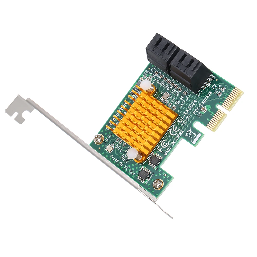 PCI E X2 в 4 порта SATA3 6 Гбит/с карта экспресс карточка SSD Tiering контроллер адаптер с