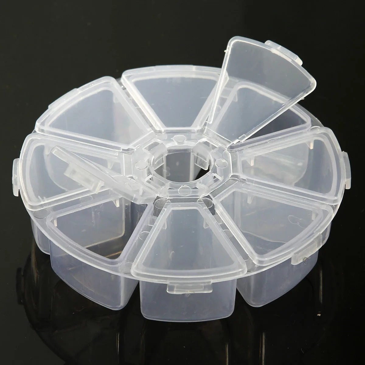 

Round Clear Beads Display Storage Case Box 11cm Dia. (B07031), yiwu