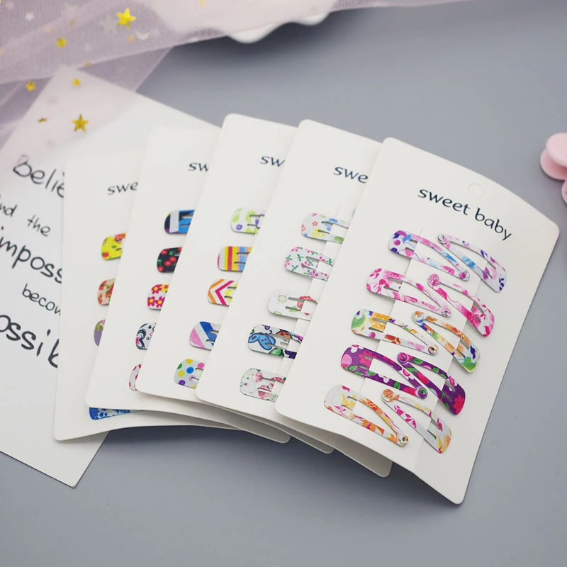 

Fashion Hair Accessories 10PCS/Set Kids Headwear New Lovely Girls Baby BB Clips Candy Color Metal Heart Type Cartoon Water Drop