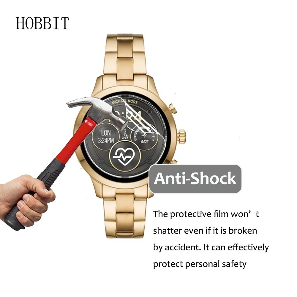 3Pack For Michael Kors Runway MKT5044 MKT5046 MKT5045 MKT5048 Nano Anti-Shock Screen Protector Smart Watch LCD Protection Film