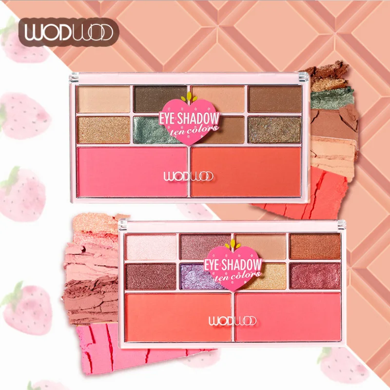 

MEIS New Arrival Charming Eyeshadow 12 Color Eye shadow Palette Make up Shimmer Pigmented EyeShadow Powder Fashion Color