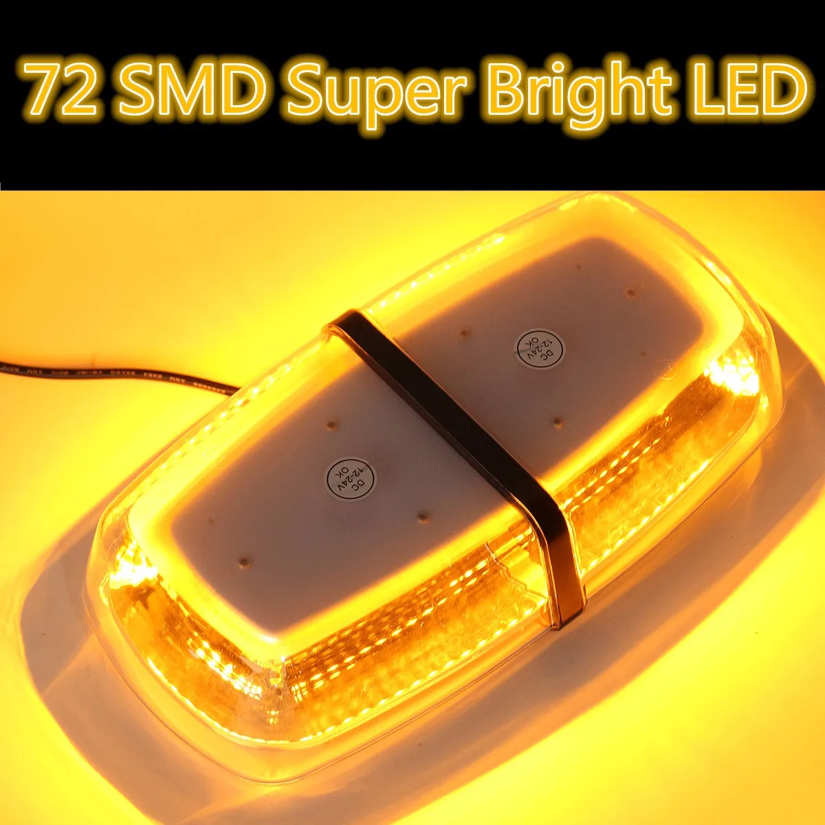 

Autoleader 72LEDs Car Roof LED Warning Light Strobe Dome Flashing Strobe Emergency Vehicle Lights Bar 12V/24V