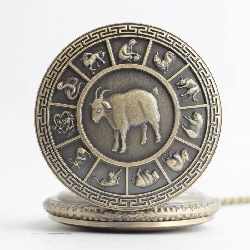 Pocket & Fob Watches Bronze Chinese Zodiac Animal Quartz Pocket Watch Pendant Chain Necklace for Women/Men Watch Gift Pocket & Fob Watches Bronze Chinese Zodiac Animal Quartz Pocket Watch Pendant Chain Necklace for Women/Men Watch Gift