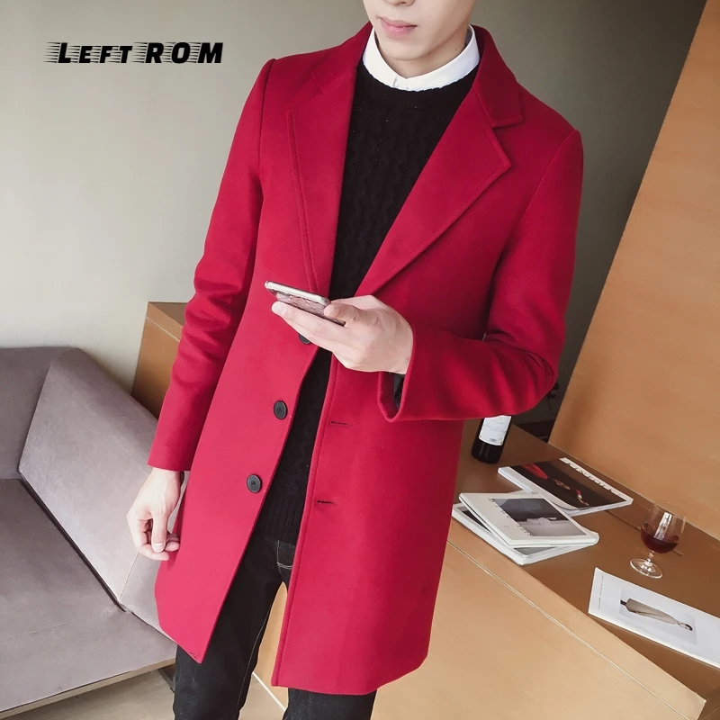 Billige Mann Klassische Mode Graben Mäntel 2018 Schwarz Rot Armee 5XL Männer Langen Graben Slim Fit Mantel Männer Mäntel Mode Graben oberbekleidung