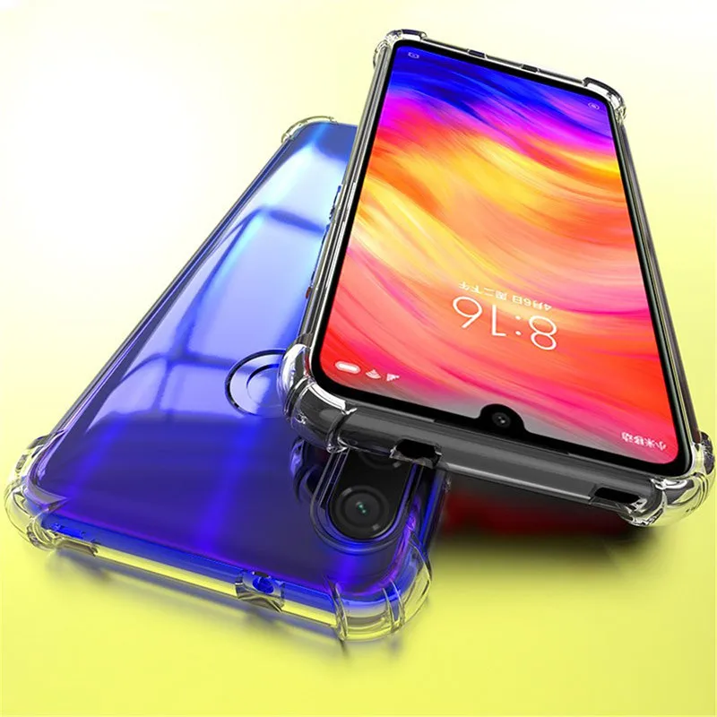 

Bakeey Case Cover Silicone Shockproof For Xiaomi For Redmi Note 7 / Note 7 Pro Transparent Clear Protective Luxury Back bag