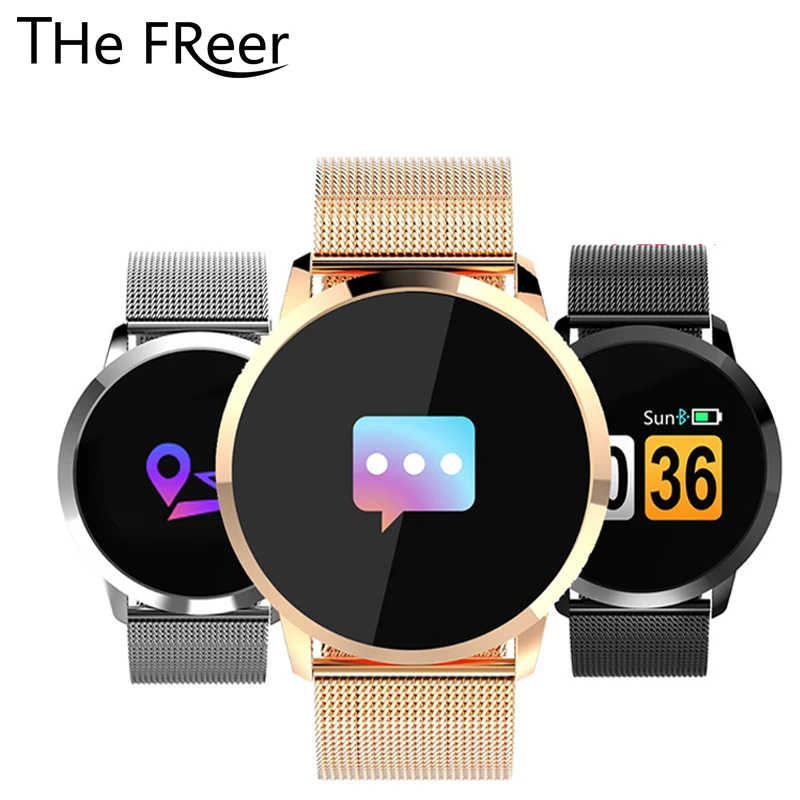 

Q8 Smart Watch OLED Color Screen Smart Wristwatch Wearable Device Fashion Fitness Tracker Heart Rate Bluetooth Watches Men Women