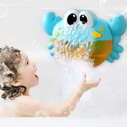 Детские игрушки для ванной Пузырьковые крабы игрушки для детей забавная Ванна музыка пузырь чайник Для ванной, бассейна плавательный