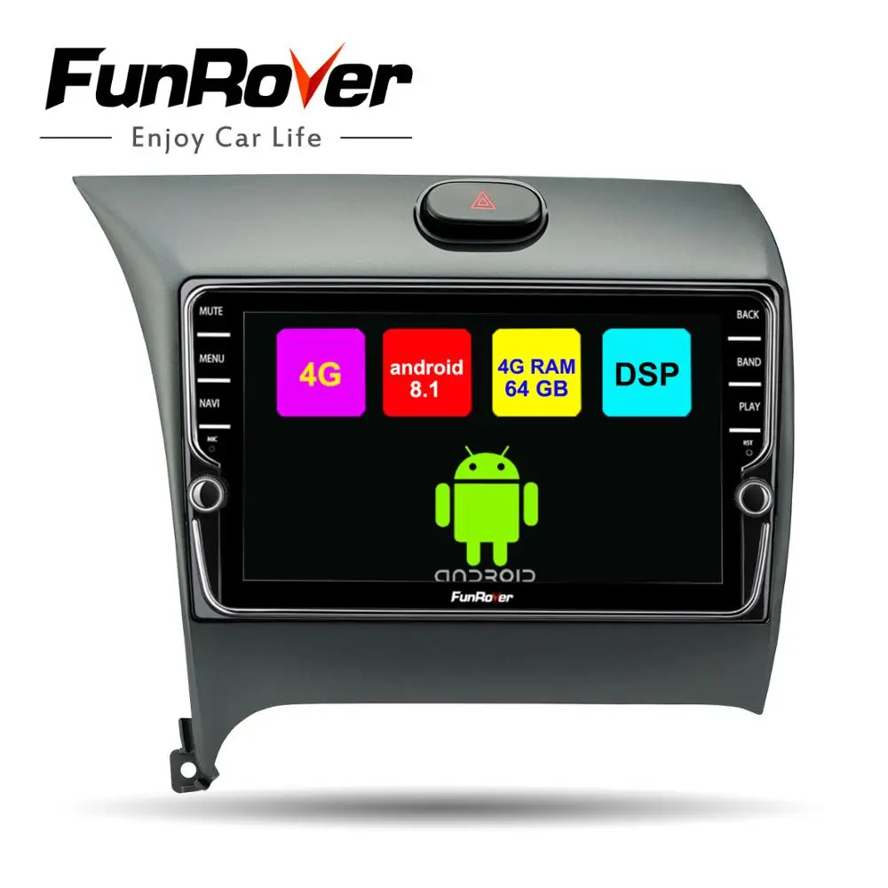 

Funrover 4G octa core 2 din android 8.1 car dvd multimedia player For Kia Cerato K3 2012-2016 car radio gps navigation LTE DSP