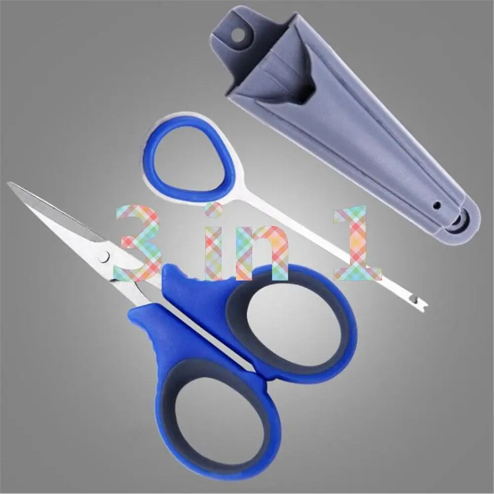 

Mounchain Fishing Line Scissors Stainless Steel 3-in-1 Fishing Pliers Braid Line Cutter Hook Remover fishing line cutting