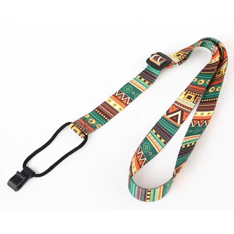 

Ethnic Style Colorful Ukulele Strap Thermal Transfer Ribbon Durable Little Guitar Belt Instrument Guitar Part Accessories