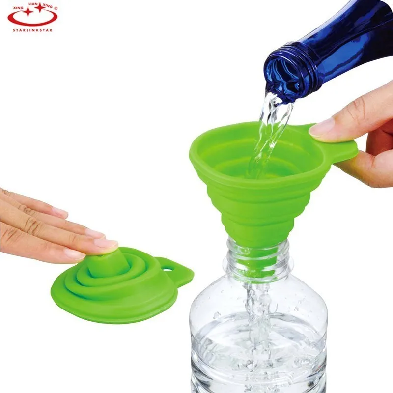 

1PC Silicone Collapsible Foldable Funnel Kitchenware Food-Grade Large Diameter Oil Can Funnel Kitchenware Kitchenware