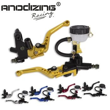 

Universal Adjustable Motorcycle Brake Clutch Levers Master Cylinder Hydraulic Reservoir Set For Honda