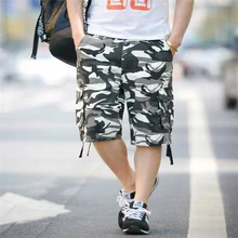 Мужские военный боевые короткие Охота лагерь Рыбалка Повседневное Camo Cargo Shorts