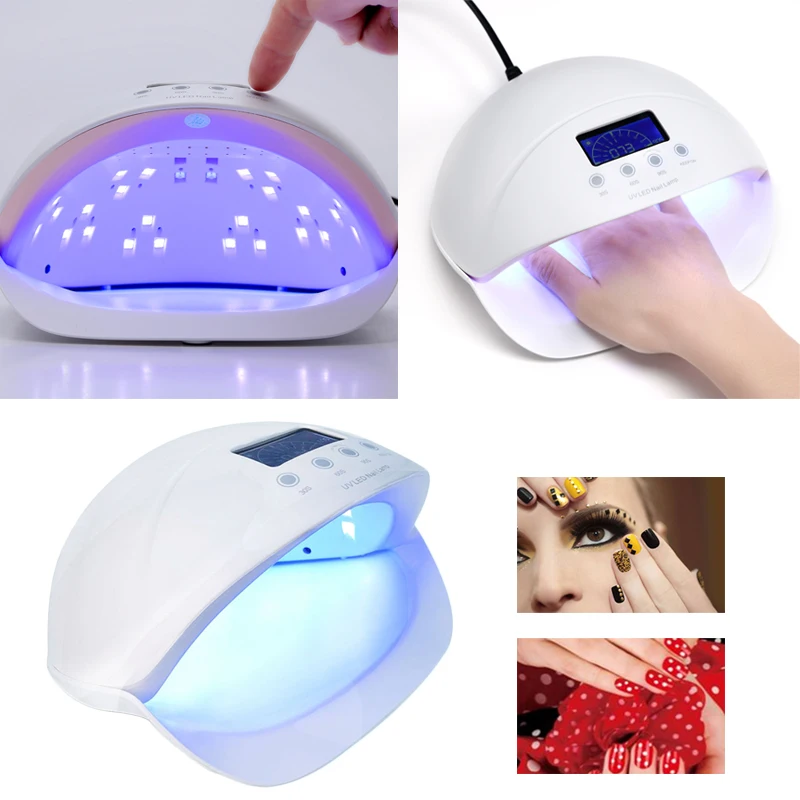 Professional Nail Dryer 50W LED UV Lamp Intelligent Phototherapy Nail