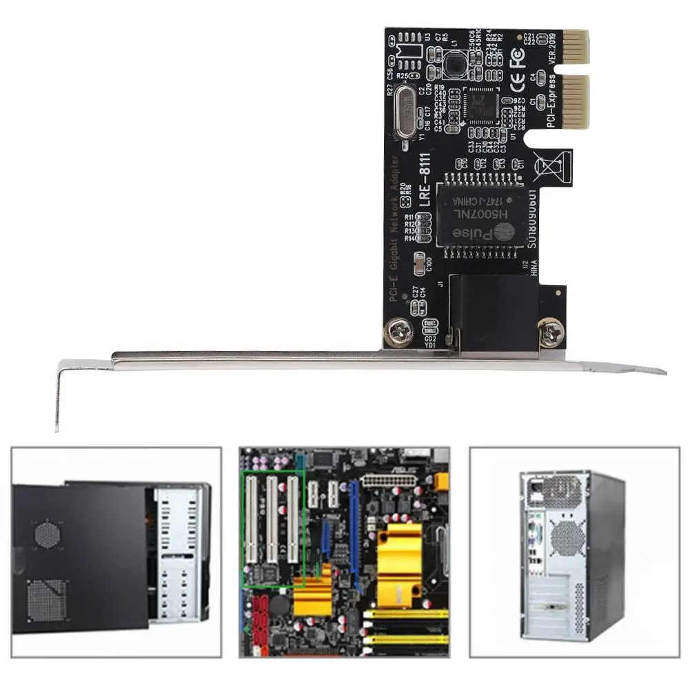 Настольный ПК Gigabit LAN RTL8111G для компьютера ноутбука 1000 Мбит/с PCI E 2019 Новинка|Сетевые