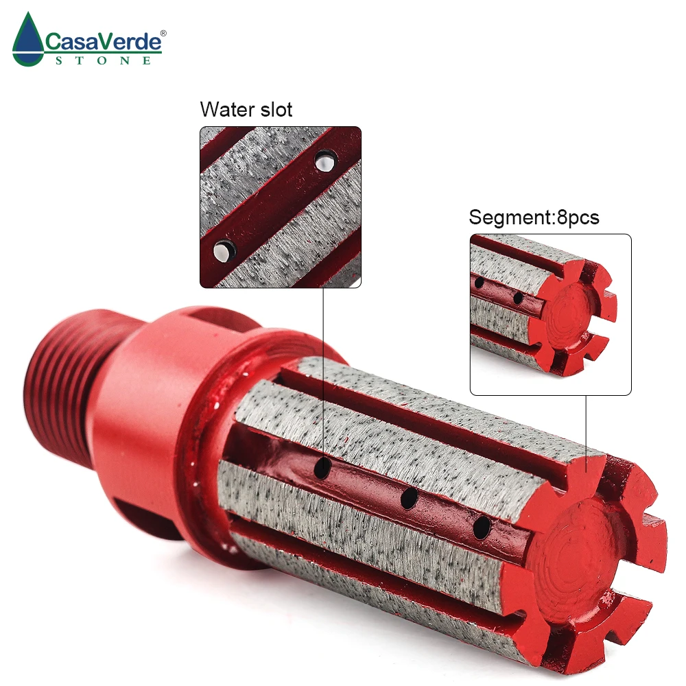 25 мм алмазные 1 дюйм ЧПУ пальчиковые биты 1/2 газ с 8 сегментами для бурения и фрезерования камня