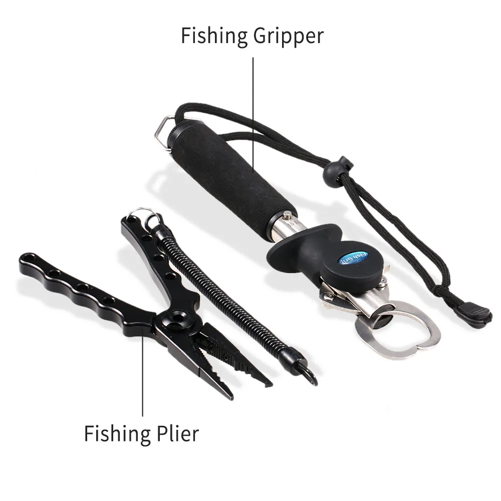 

Fishing Tool Set of Versatile Fishing Gripper Hook Remover Aluminum Gripper With Weight Scale and Ruler Fishing Lips Pliers