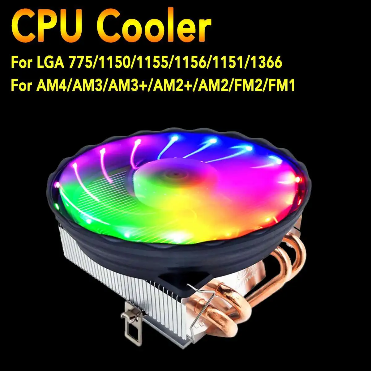 

120mm Fan LED RGB Fan 4 Heatpipe CPU Cooler for Intel LGA 1150/1151/1155/1156/1366/775 Cooling Radiator for AMD AM3+ AM3 AM2+AM2