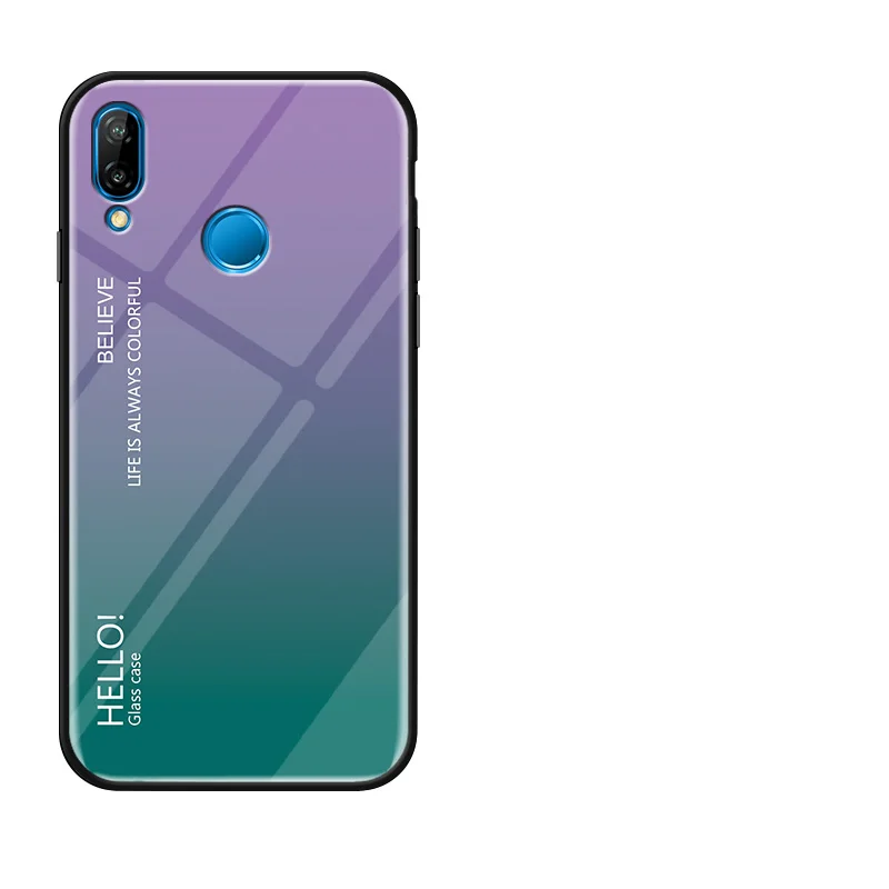 Чехол для nova 3 градиентное закаленное стекло чехол телефона huawei 3i защитный huwei nova3