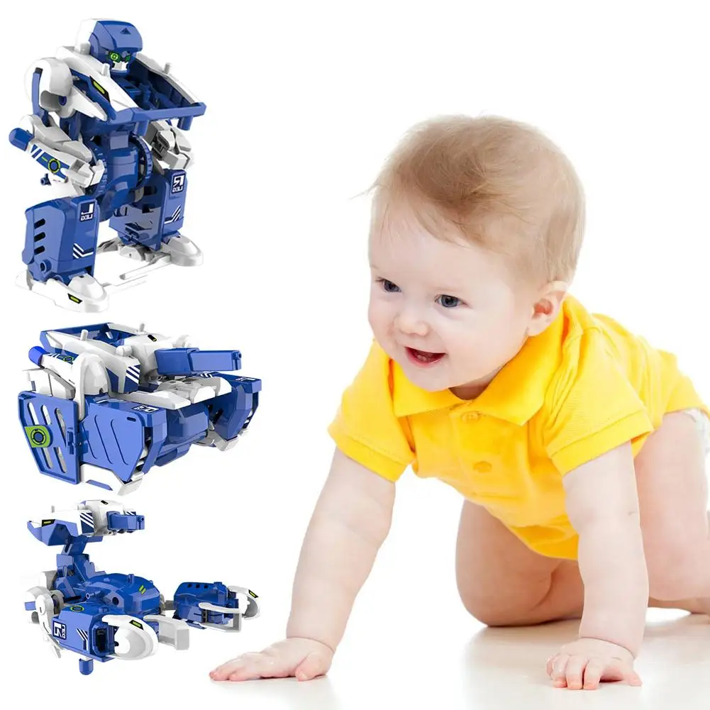 

DIY Electronic Model Building Blocks Solar Educational Toys Kits Salt Water Fueled Boxing Fighter Brine Powered Assembled Robot